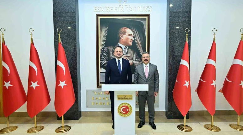 Gençlik ve Spor Bakan Yardımcısı Eminoğlu Vali Aksoy’u makamında ziyaret etti