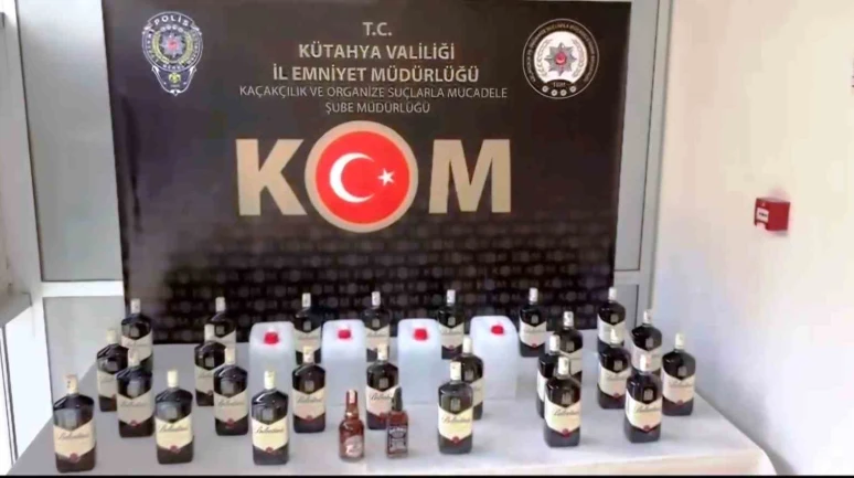 Kütahya’da Kaçak Alkol Operasyonu: 41 Litre Ele Geçirildi