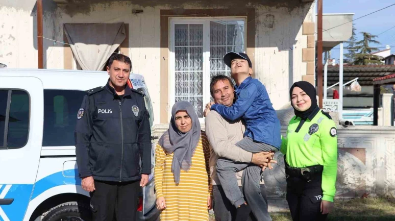 Polis ekipleri Ercan’ın hayalini gerçekleştirdi