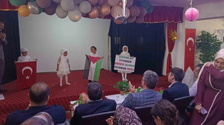 Alpu’da 4 -6 yaş Kur’an kursunda mezuniyet heyecanı