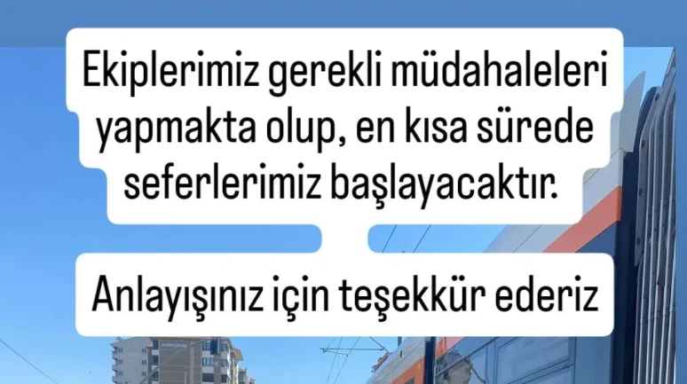 Eskişehir’de Trafik Kazası Nedeniyle Aksayan Tramvay Seferleri Normalleşti