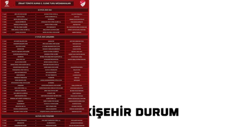 Eskişehirspor Kupa maçı Tarihi açıklandı.