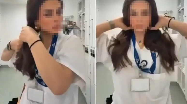 Saç örme eylemine bir hemşireden daha destek: Kolye detayı tepki çekti