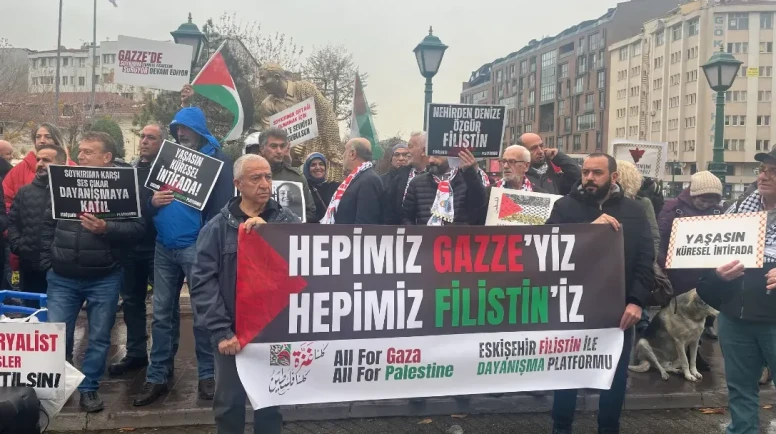 ESKİŞEHİR’DE FİLİSTİN İLE DAYANIŞMA EYLEMİ: “SİYONİZM YIKILACAK, FİLİSTİN KAZANACAK”