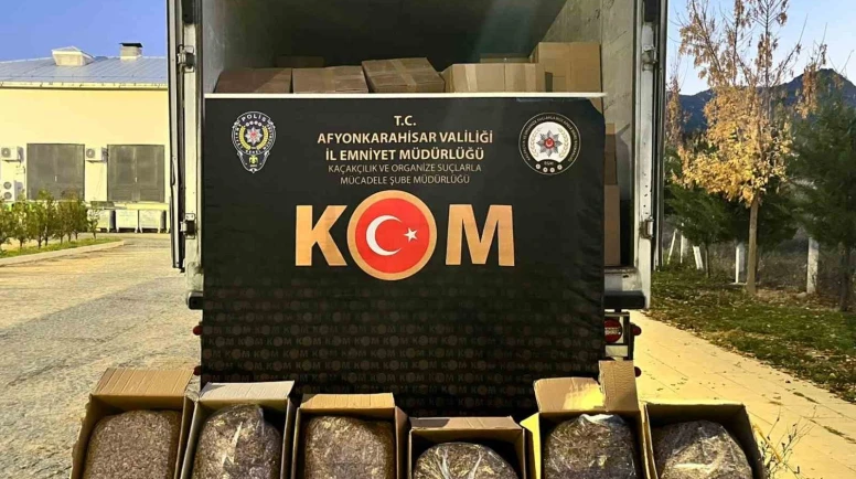Afyonkarahisar’da 3 Ton Kaçak Tütün Ele Geçirildi