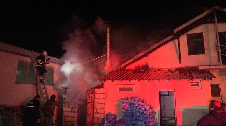 Bilecik'te Mermer Fabrikasında Yangın Çıktı