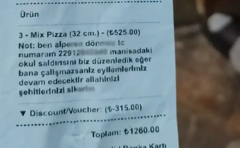 Eskişehir'de Şok Eden Olay: Yemek Sipariş Fişlerinde Şehitlere Hakaret