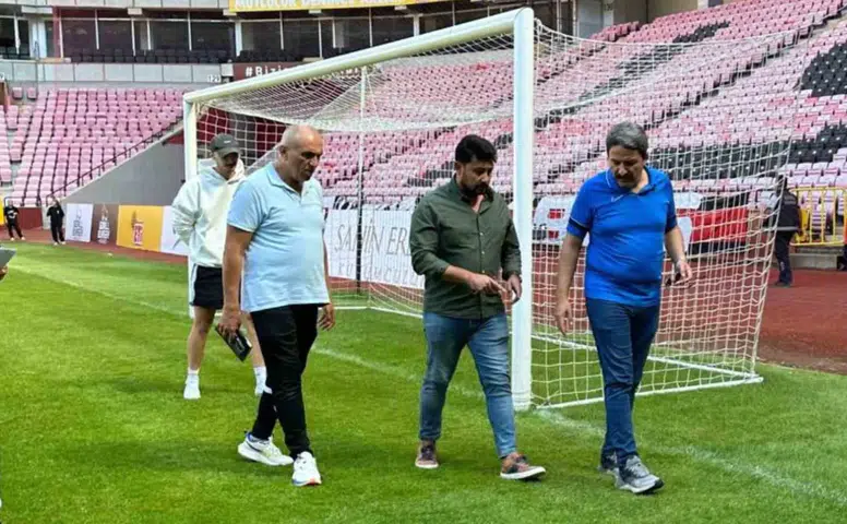 Fethi Heper Stadyumu’nda yeni sezon için bakım çalışmaları sürüyor