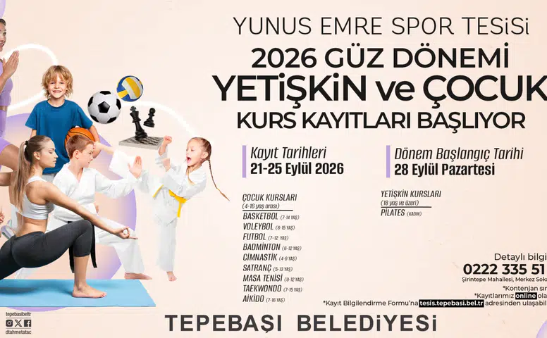 Çocuklar İçin Spor Kursları Tepebaşı’nda Başlıyor