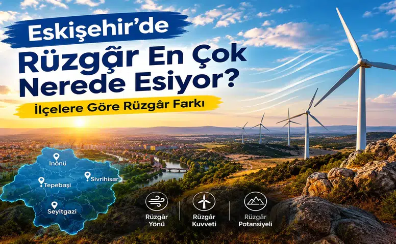 Eskişehir’de Rüzgâr En Çok Nerede Esiyor? İlçelere Göre Rüzgâr Farkı