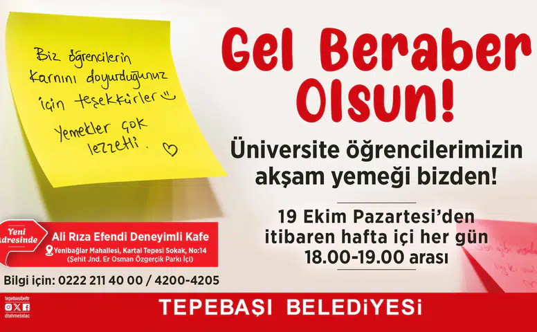 Tepebaşı’nda Üniversitelilere Akşam Yemeği Desteği