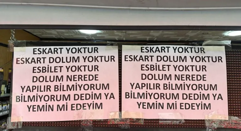 Eskişehir’de Büfe Camında Sitem Dolu Yazı