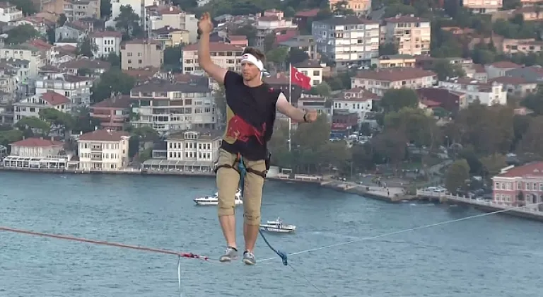 İstanbul’da Tarihi Başarı: Jaan Roose, Asya’dan Avrupa’ya İp Üzerinde Geçti