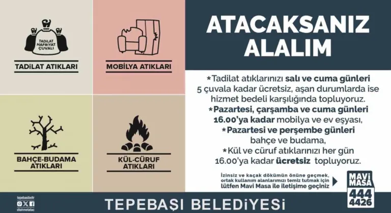 Tepebaşı Belediyesi'nden Eskişehirlilere Evden Atık Toplama Hizmeti