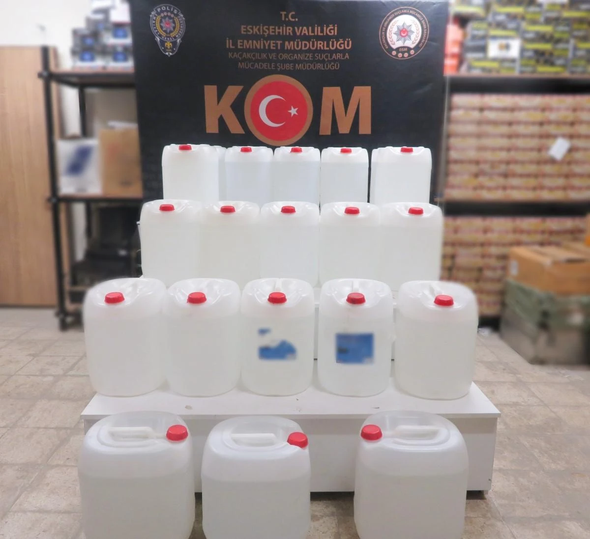 600 litre etil alkol ele geçirildi