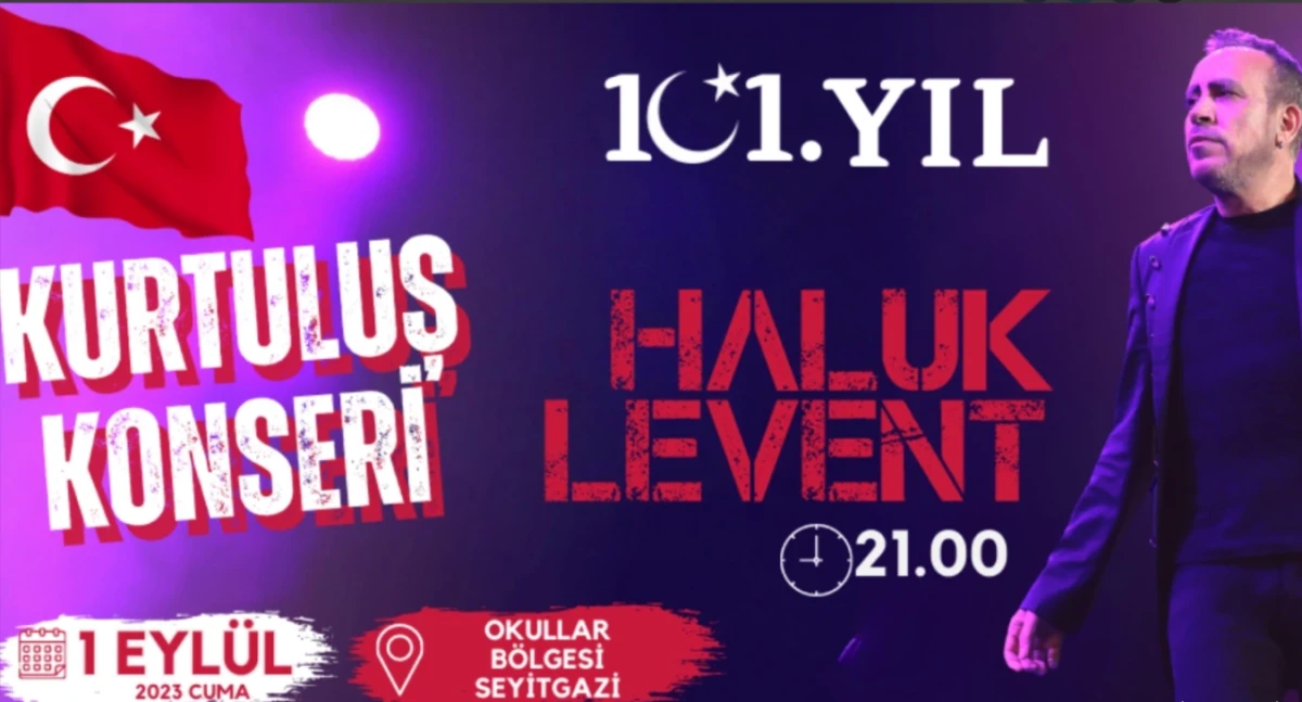 Haluk Levent 1 Eylül’de Seyitgazi'nin kurtuluş yıl dönümü için gerçekleştirilecek konserle sevenleriyle bir araya gelecek.