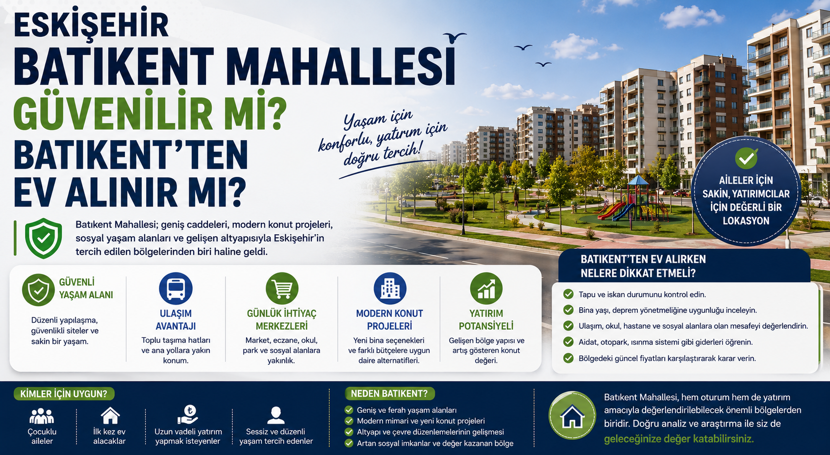 Eskişehir Batıkent Mahallesi Güvenilir Mi Batıkent'ten Ev Alınır Mı