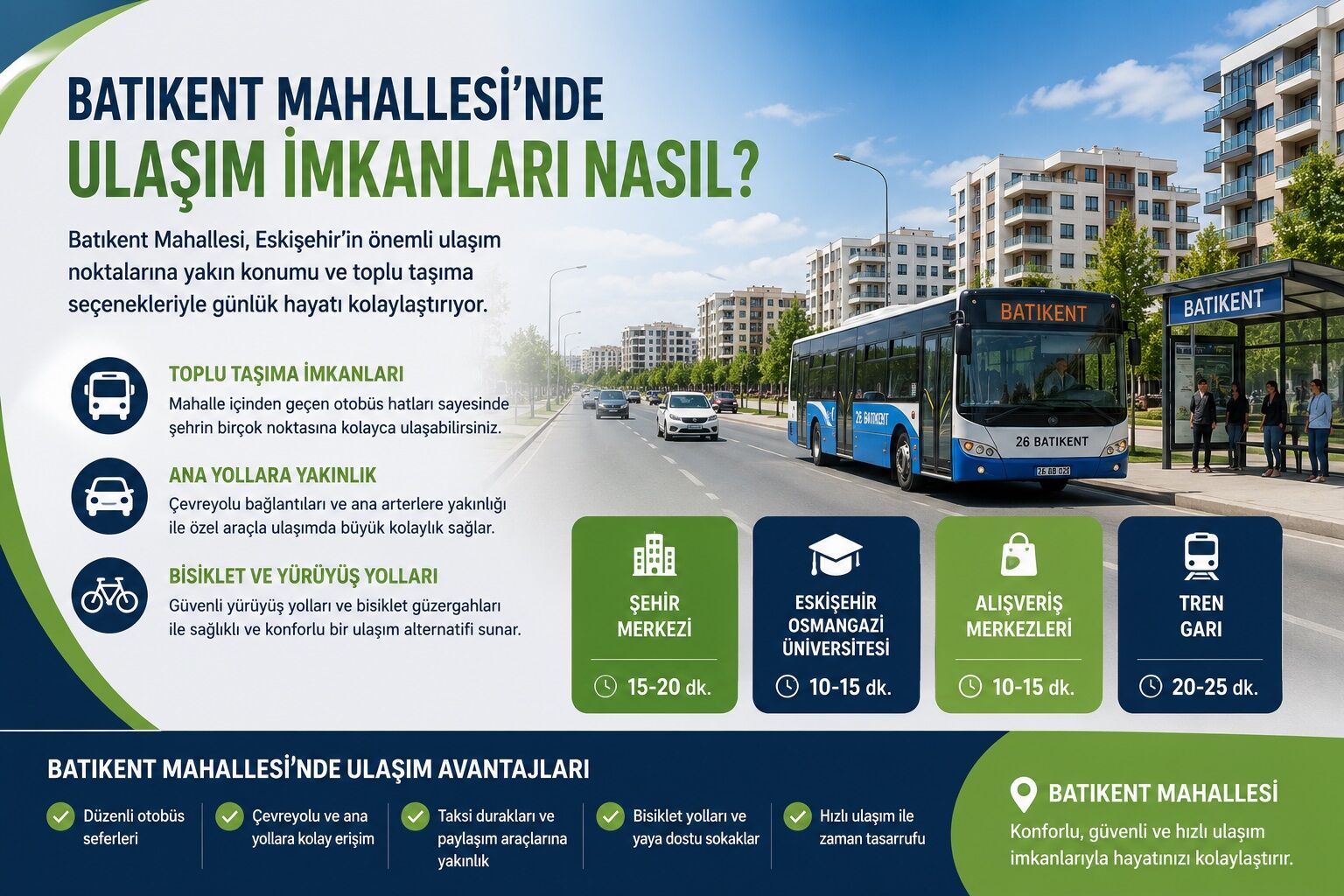 Eskişehir Batıkent Mahallesi Güvenilir Mi? Batıkent Mahallesi'nde Ulaşım İmkanları Nasıl?