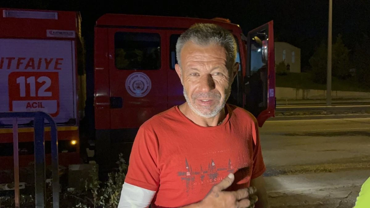 Alkollü sürücünün bariyerlere çarptığı tır yanarak küle döndü