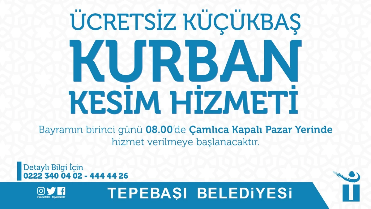 Tepebaşı'nda kurban kesim alanları hazır
