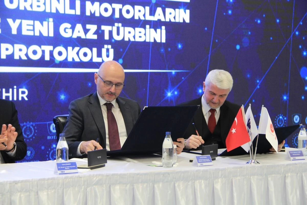 TEI ile BOTAŞ arasında 'Gaz Türbinli Motorların Servis ve Bakım Anlaşması ile Yeni Gaz Türbini Geliştirilmesi ve Temini Protokolü' imzalandı
