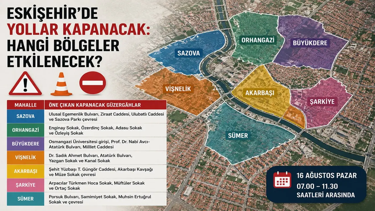 Eskişehir'de Yollar Kapanacak: Hangi Bölgeler Etkilenecek?