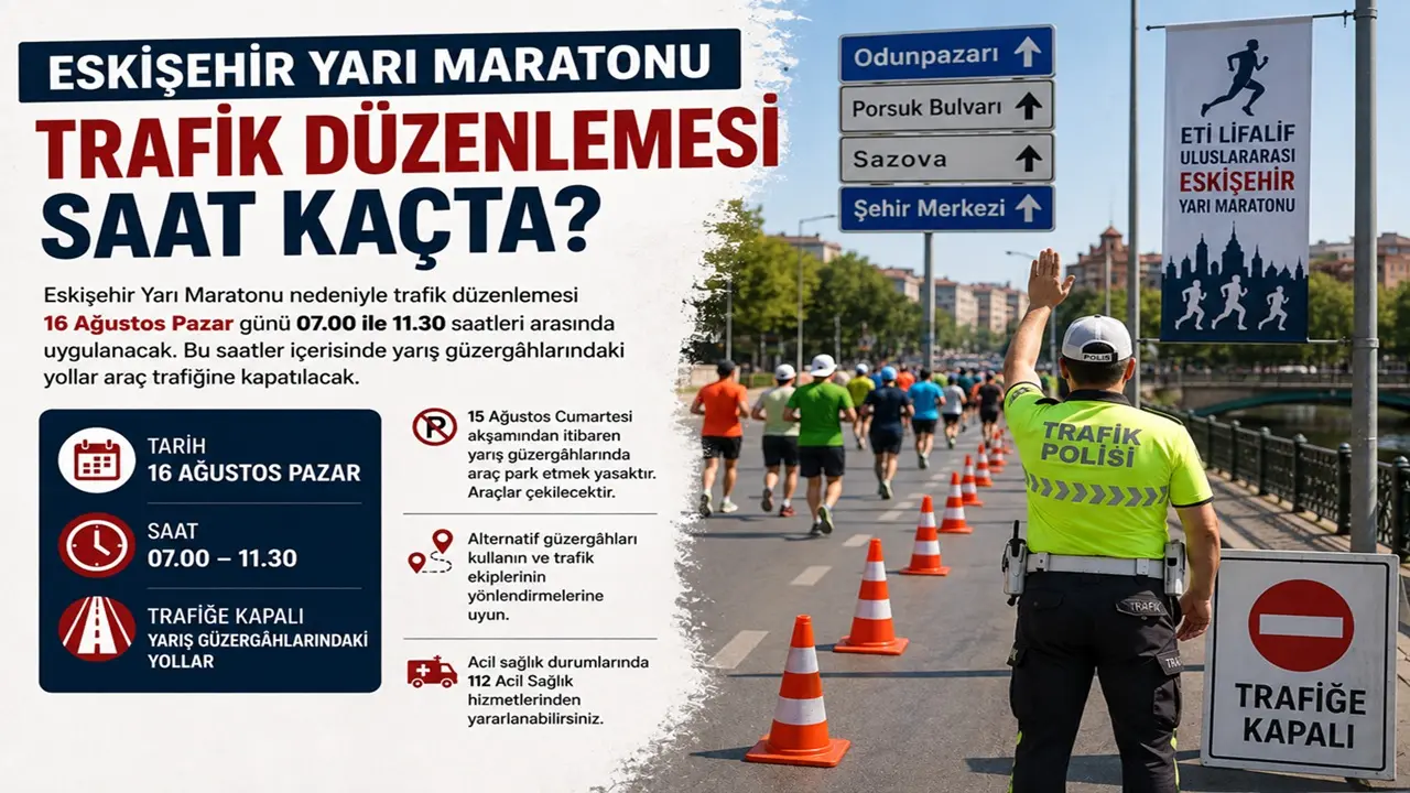 Eskişehir Yarı Maratonu Trafik Düzenlemesi Saat Kaçta?