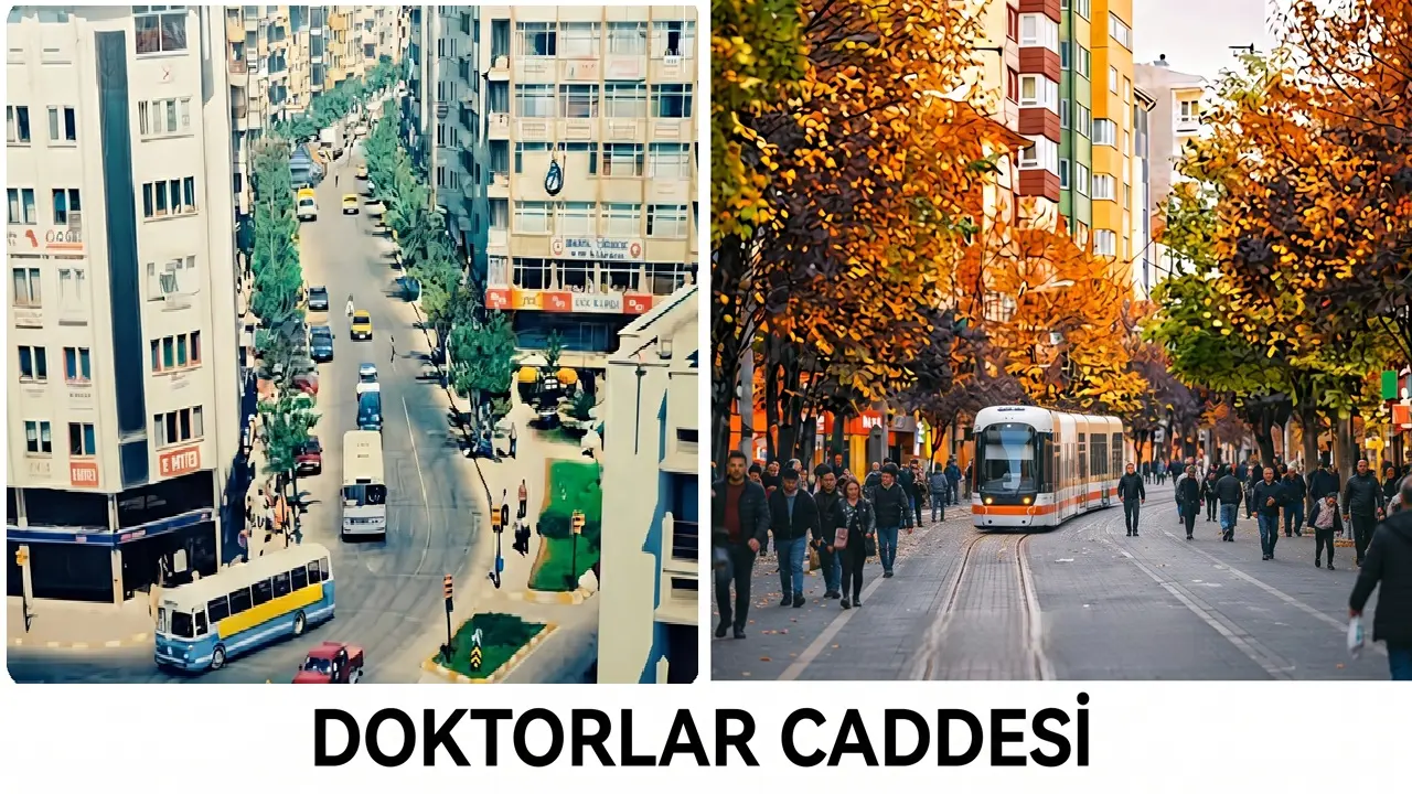 Köprübaşı ve Doktorlar Caddesi'nin Eski Görüntüsü